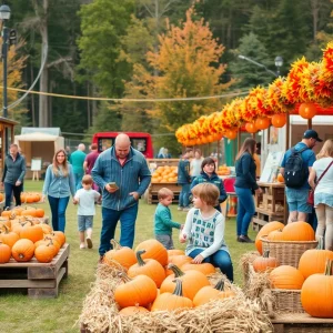 Families enjoying activities at Harvest Fest in Albuquerque