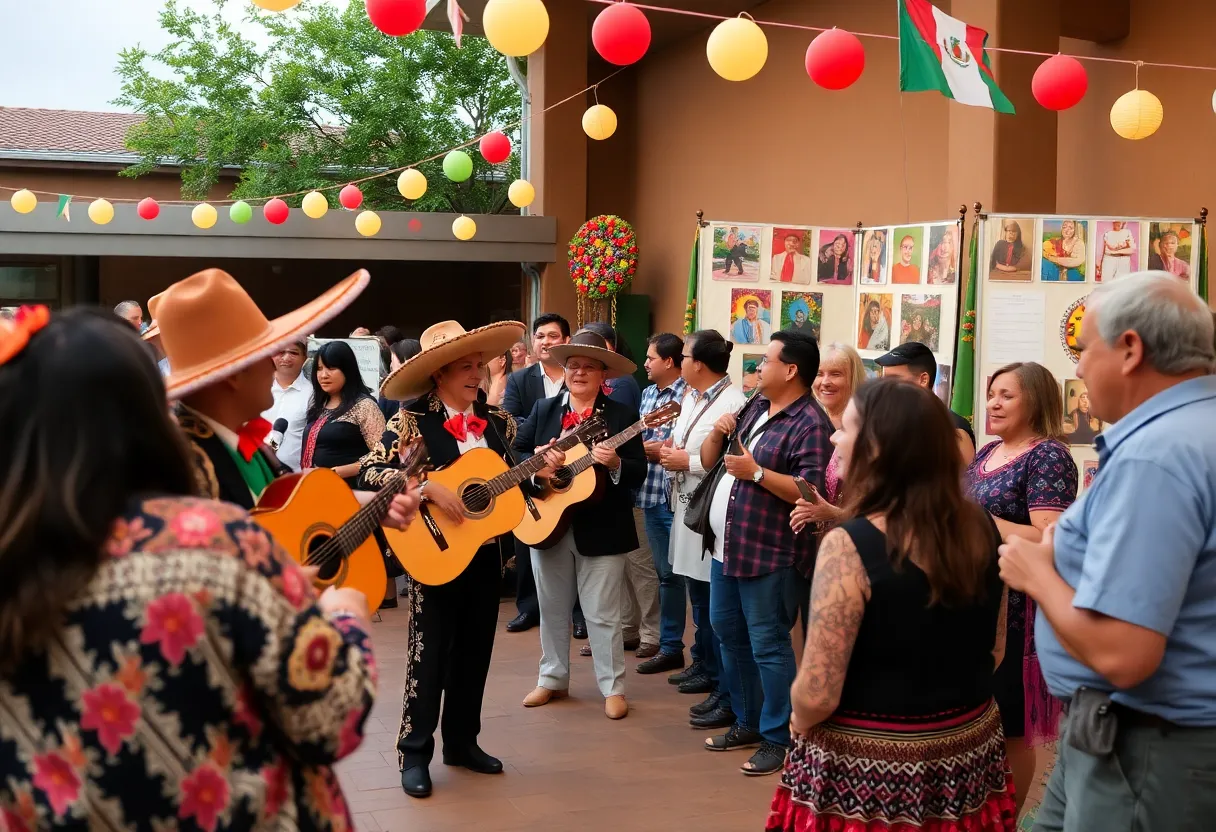 Community members celebrating at the Hispanic Heritage Awards event in Albuquerque.