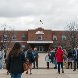 A view of Hope Christian School emphasizing safety concerns