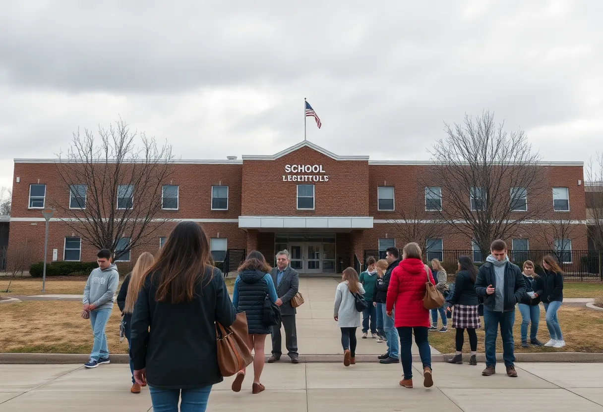 A view of Hope Christian School emphasizing safety concerns