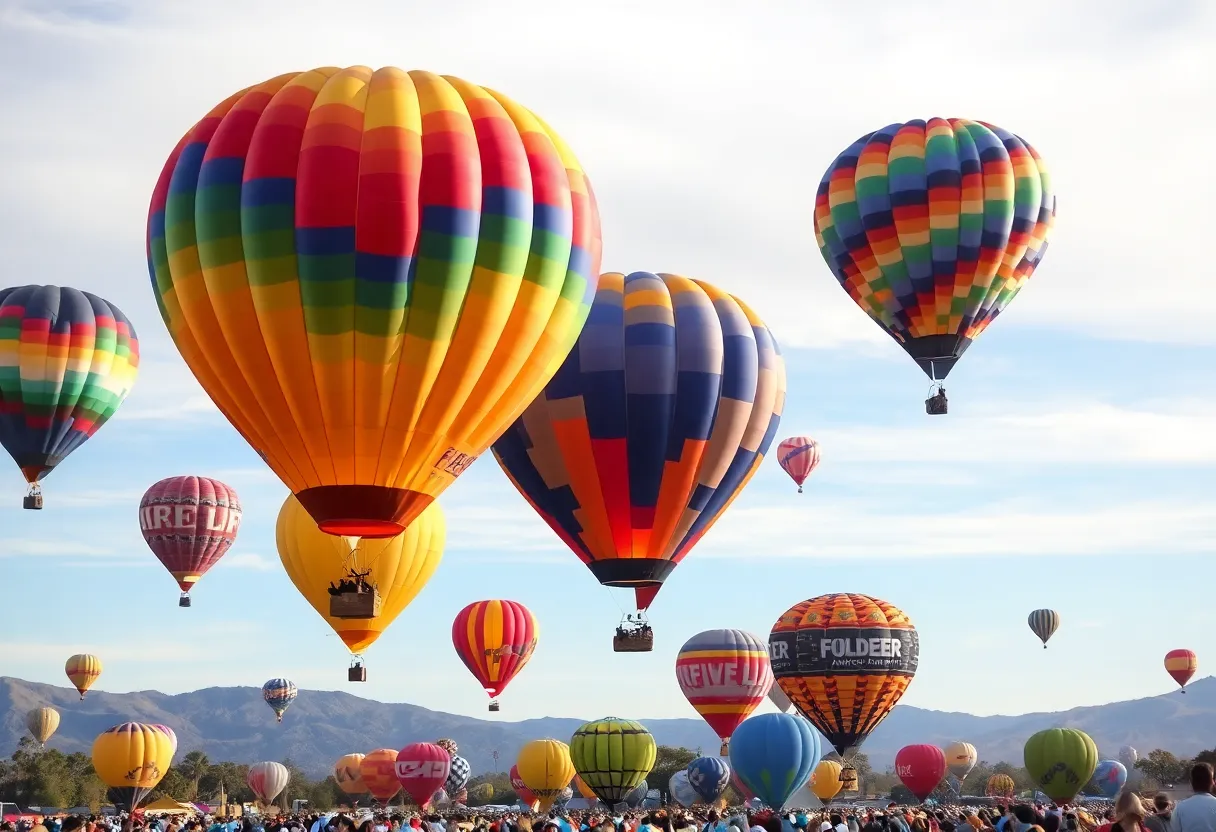 Hot air balloons at the International Balloon Fiesta in Albuquerque