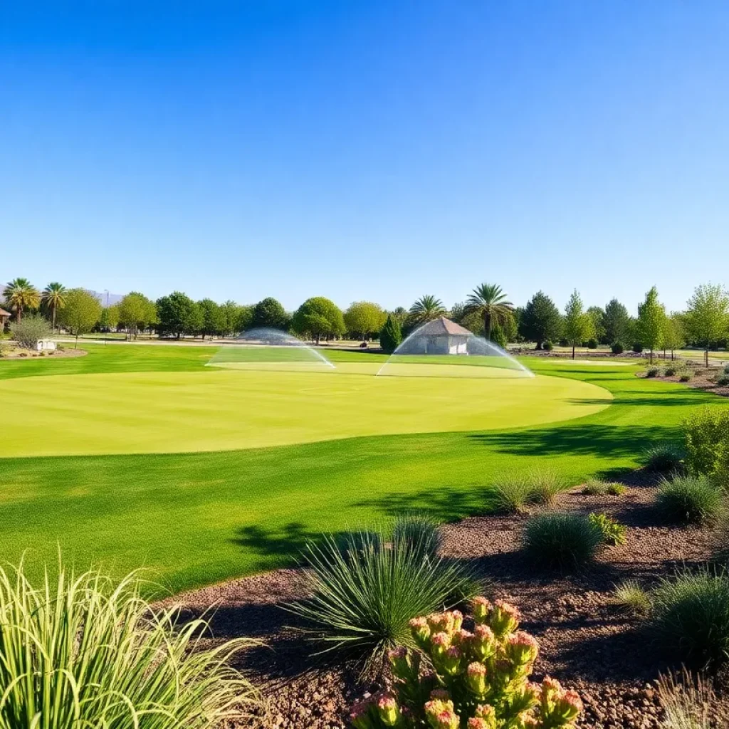 View of the renovated Ladera Golf Course with eco-friendly features