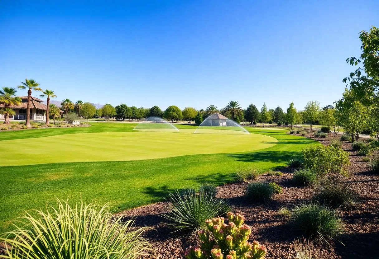 View of the renovated Ladera Golf Course with eco-friendly features