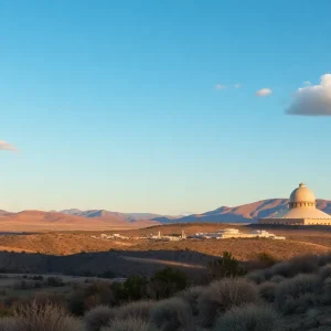 Scenic view of Los Alamos with natural landscapes and scientific landmarks.