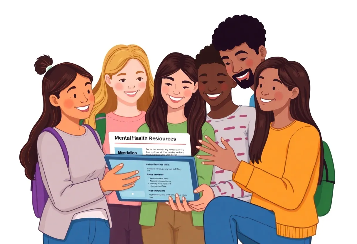 Students accessing mental health resources online