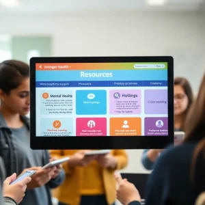 Digital resources tab for mental health support on APS websites