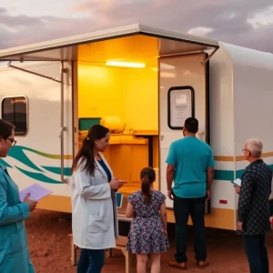 Mobile dental clinic providing services in rural New Mexico
