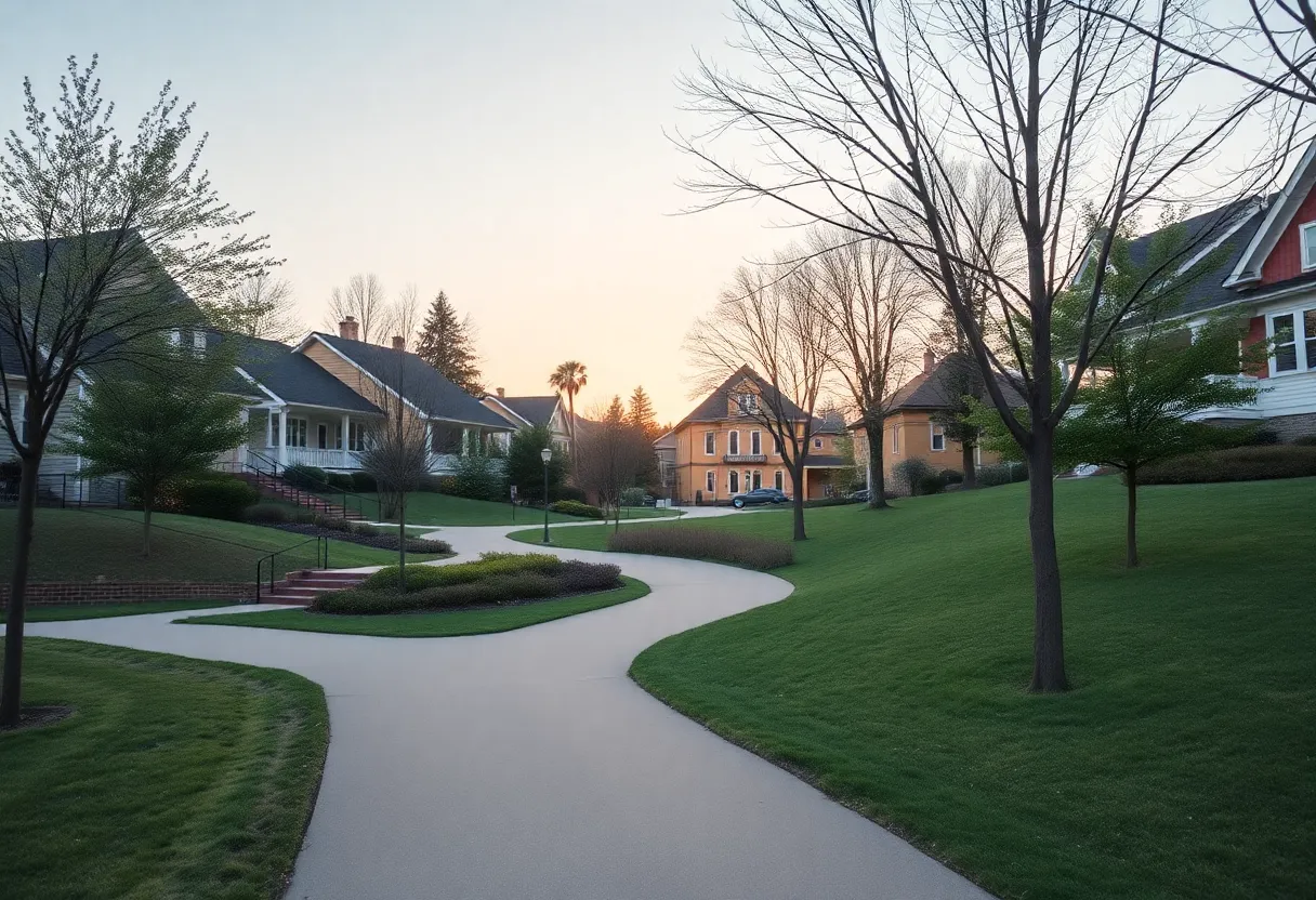 Tranquil park scene highlighting safety for seniors
