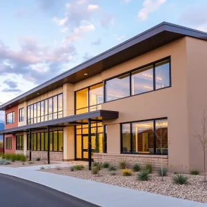 Rendering of the new medical office building at Holy Cross Medical Center in Taos, New Mexico.