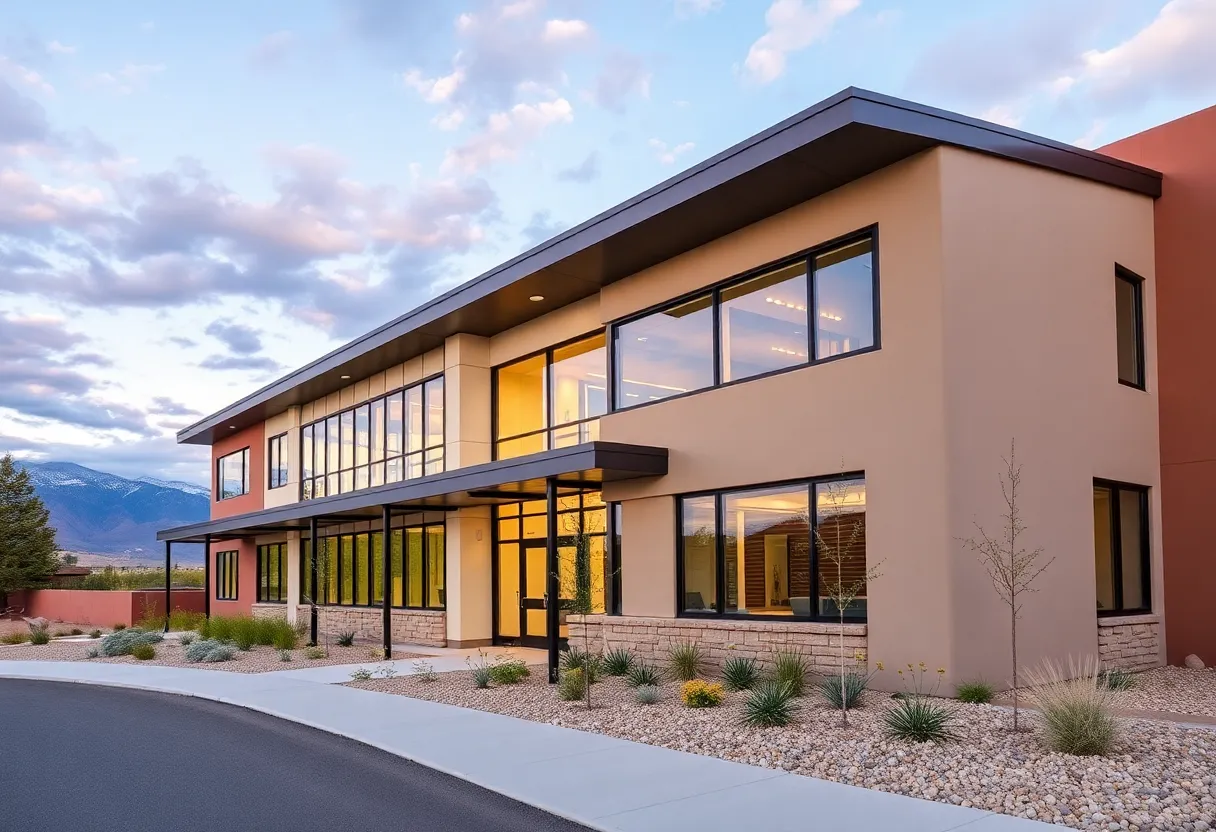 Rendering of the new medical office building at Holy Cross Medical Center in Taos, New Mexico.