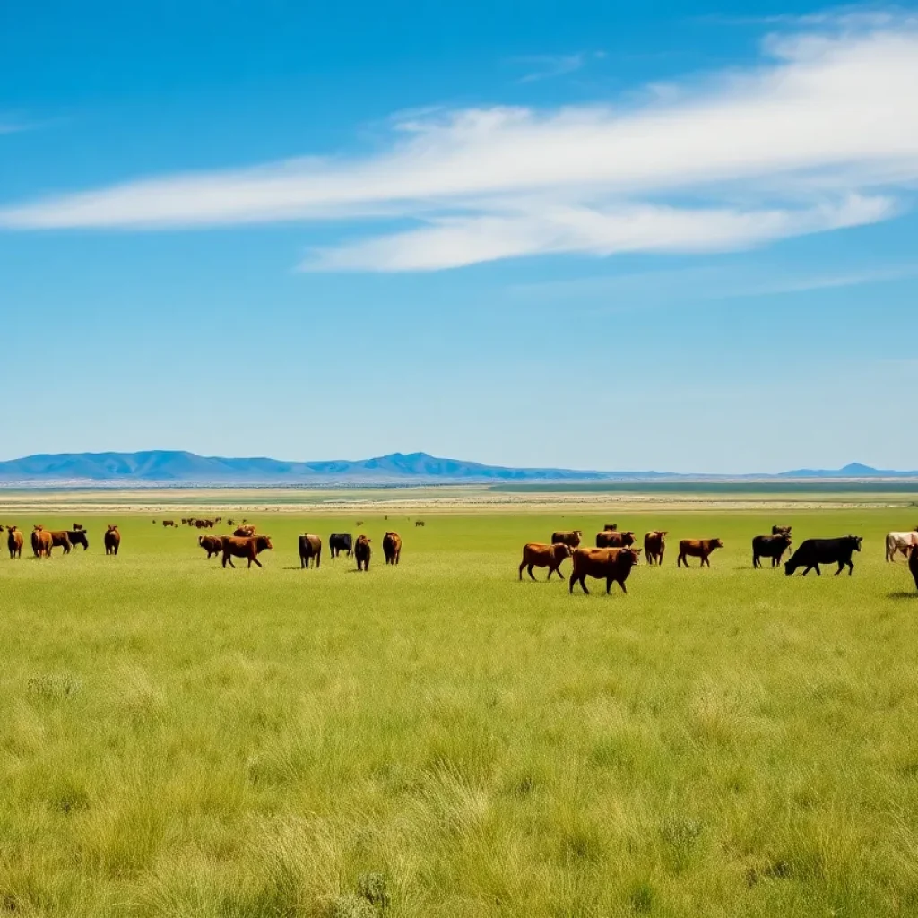 Cattle grazing in a New Mexico ranch