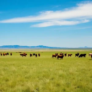 Cattle grazing in a New Mexico ranch