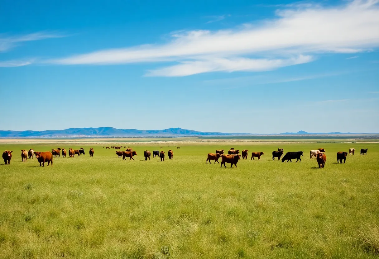 Cattle grazing in a New Mexico ranch