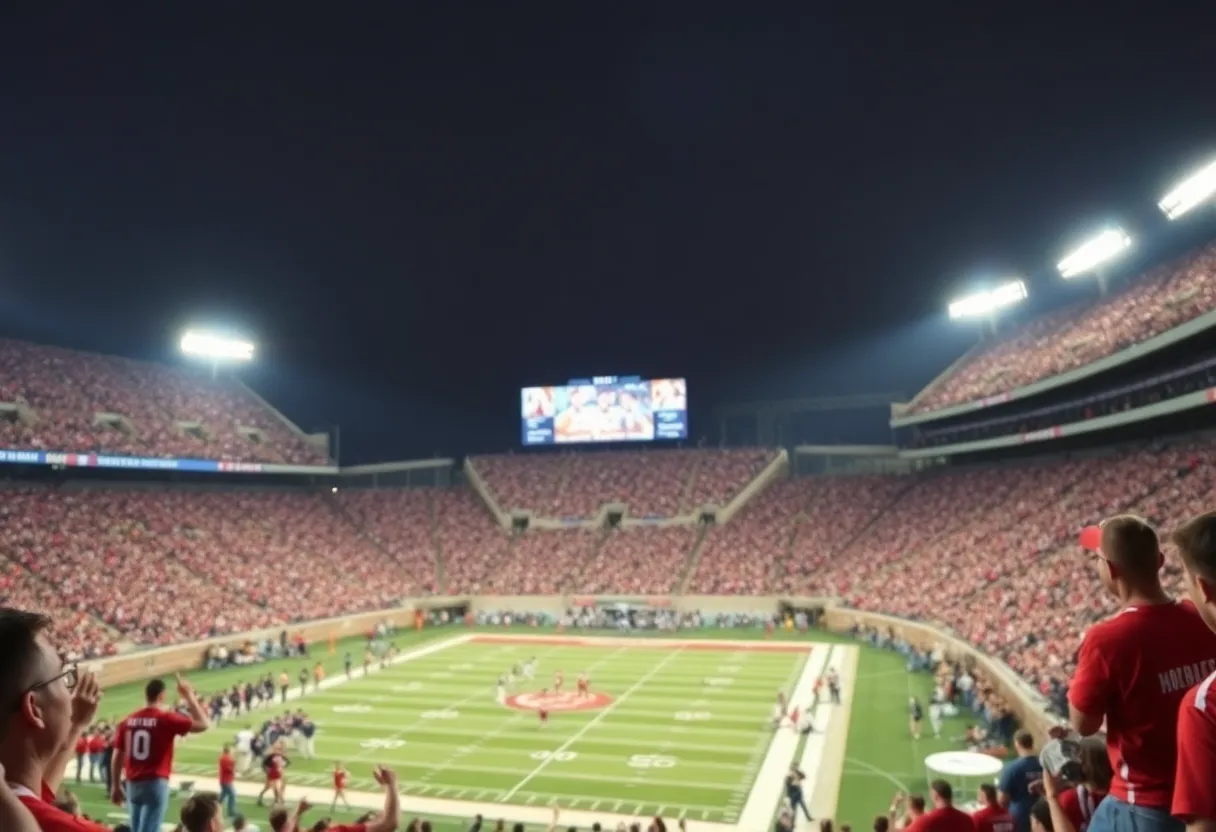 Fans at University Stadium for the New Mexico Lobos game