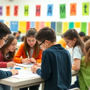 Students participating in the New Mexico Math Meet