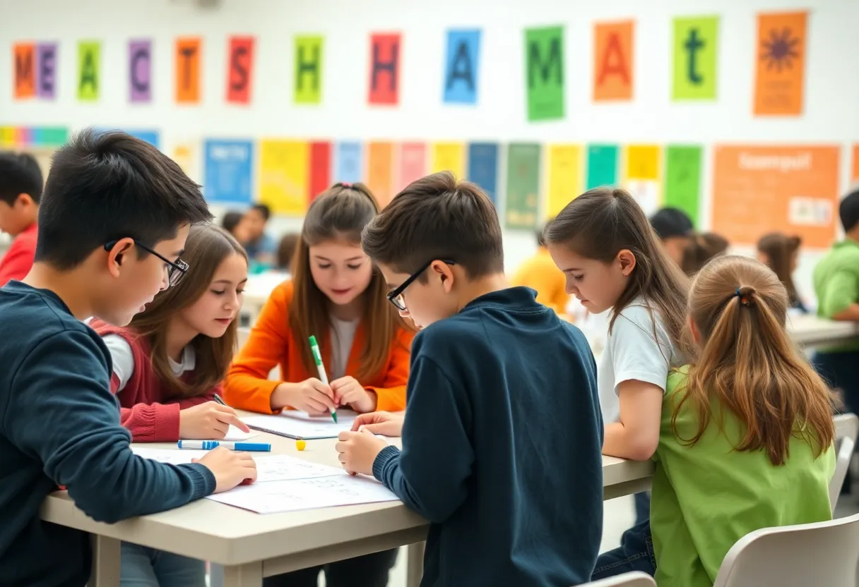 Students participating in the New Mexico Math Meet