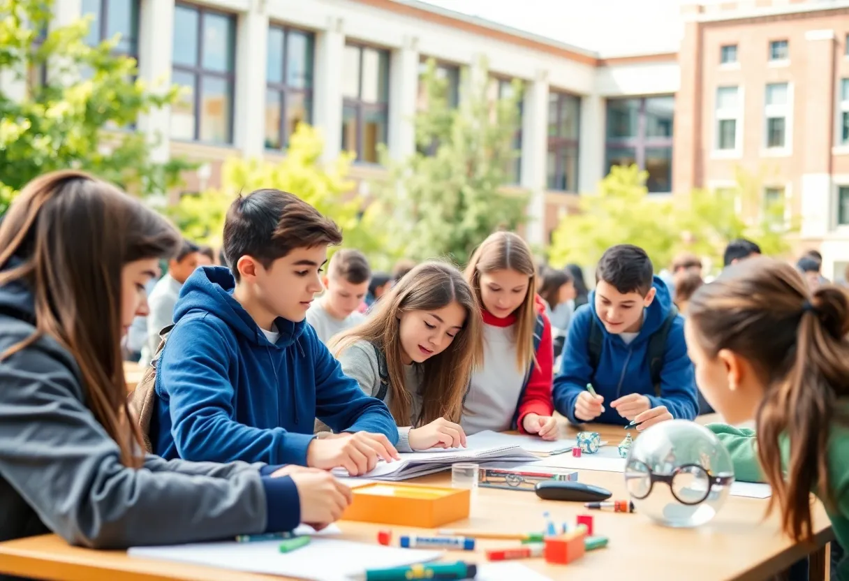 Students participating in the New Mexico Math Meet at UNM.