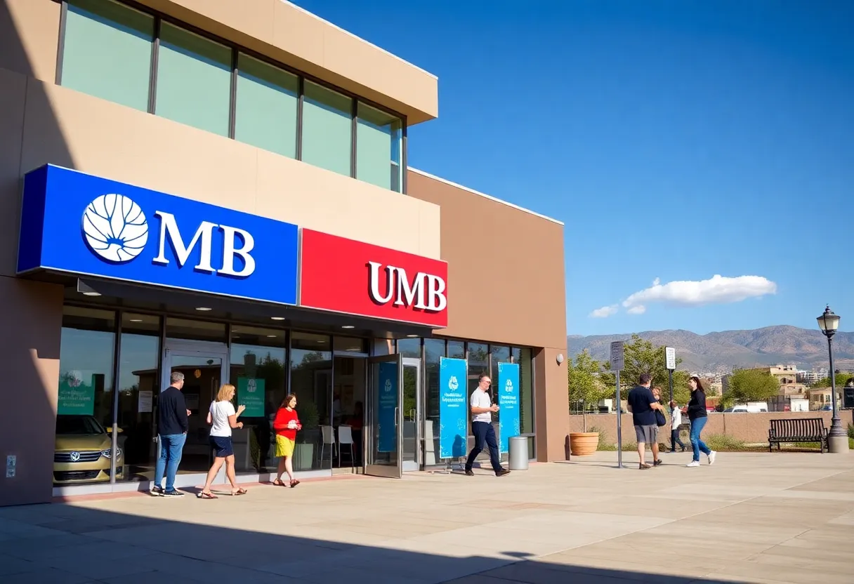 New UMB branch exterior in Albuquerque, NM