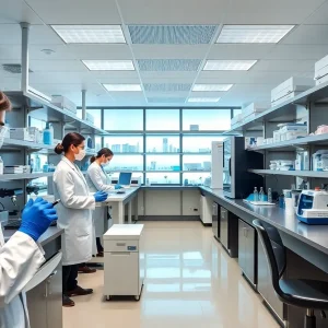 Rendering of the new biomedical research facility at New Mexico State University.