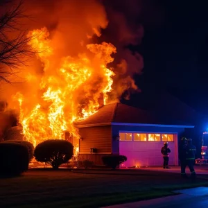 Firefighters battling a house fire in northeast Albuquerque