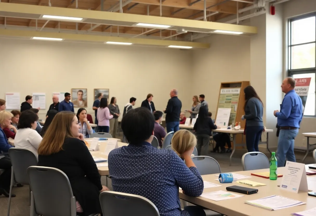 Participants engaged in an opioid crisis awareness workshop in Albuquerque