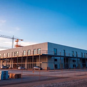 Under construction Pacific Fusion manufacturing facility in Los Lunas, New Mexico.