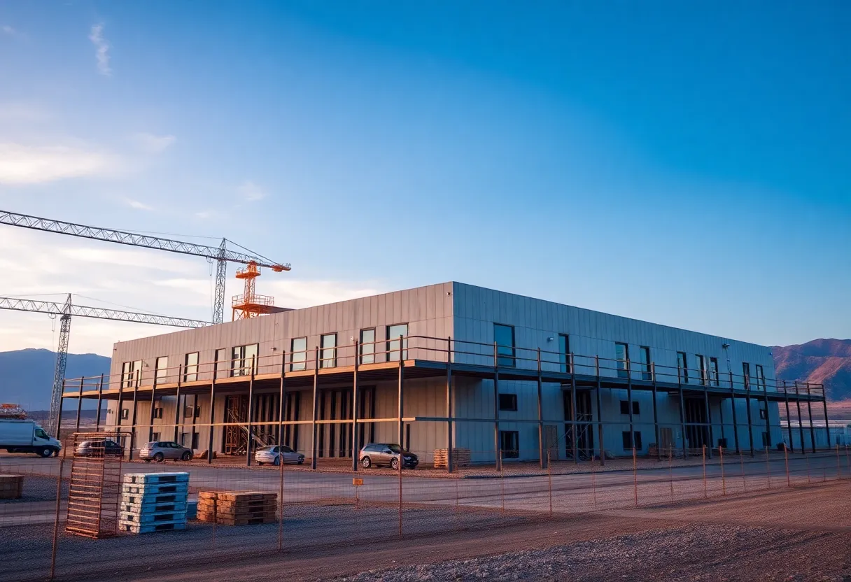 Under construction Pacific Fusion manufacturing facility in Los Lunas, New Mexico.