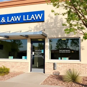 Exterior view of Parnall Law's new office in Albuquerque