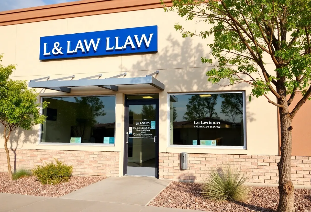 Exterior view of Parnall Law's new office in Albuquerque