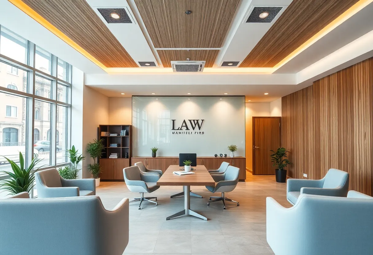Interior view of Parnall Law office, representing personal injury law support.