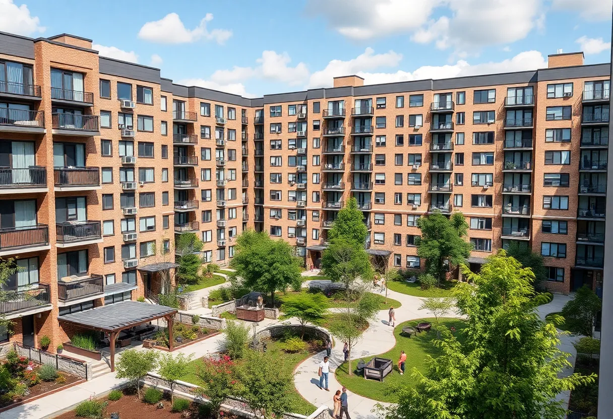 New public housing complex in Albuquerque with green spaces
