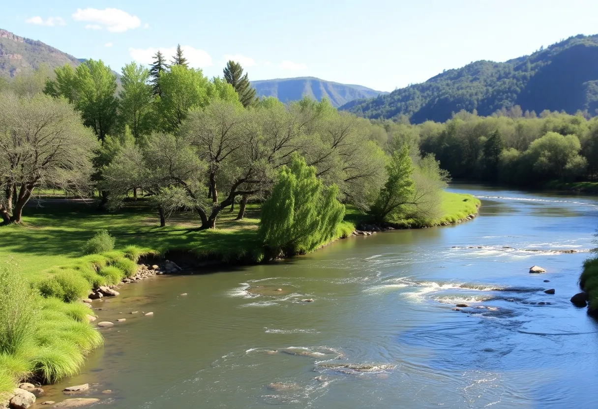 Beautiful view of the Rio Grande watershed highlighting its natural landscape.