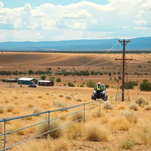 Installation of broadband cables in rural New Mexico