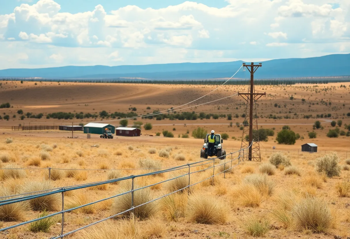 Installation of broadband cables in rural New Mexico