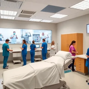High-tech nursing facilities at Sandia College providing hands-on training.