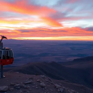 Panoramic view from Sandia Peak Tramway in Albuquerque