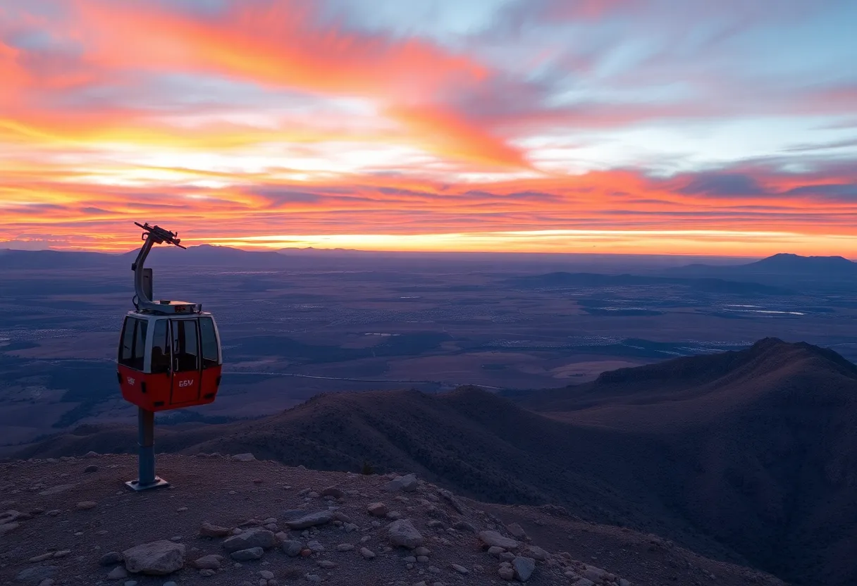 Panoramic view from Sandia Peak Tramway in Albuquerque