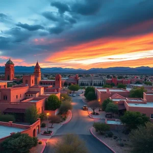 A picturesque view of Santa Fe highlighting innovative technologies in the matchmaking industry.