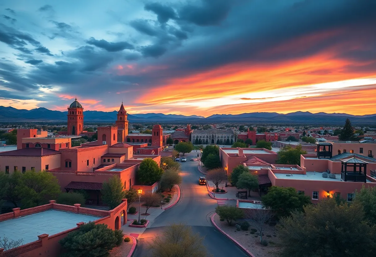 A picturesque view of Santa Fe highlighting innovative technologies in the matchmaking industry.