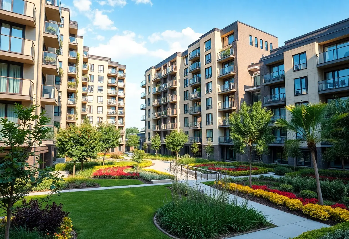 Senary by Allaso luxury apartment complex in Albuquerque