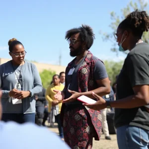 A community workshop for the Summer of Nonviolence initiative in Albuquerque