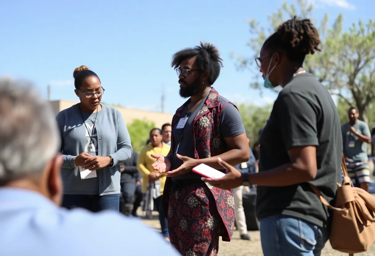 A community workshop for the Summer of Nonviolence initiative in Albuquerque
