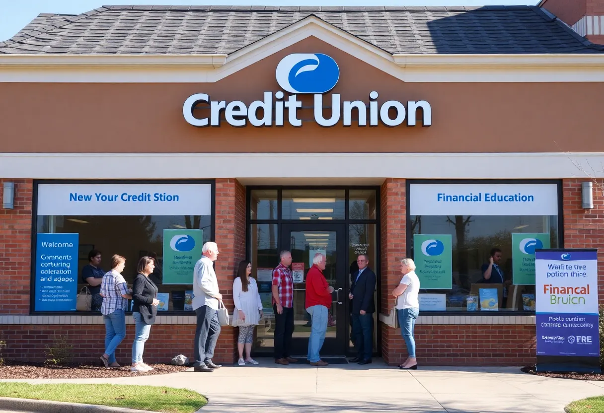 Exterior view of Sunward Federal Credit Union branch in Albuquerque's South Valley