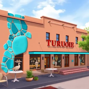 Artist's rendering of the Turquoise Museum in Albuquerque's Old Town district
