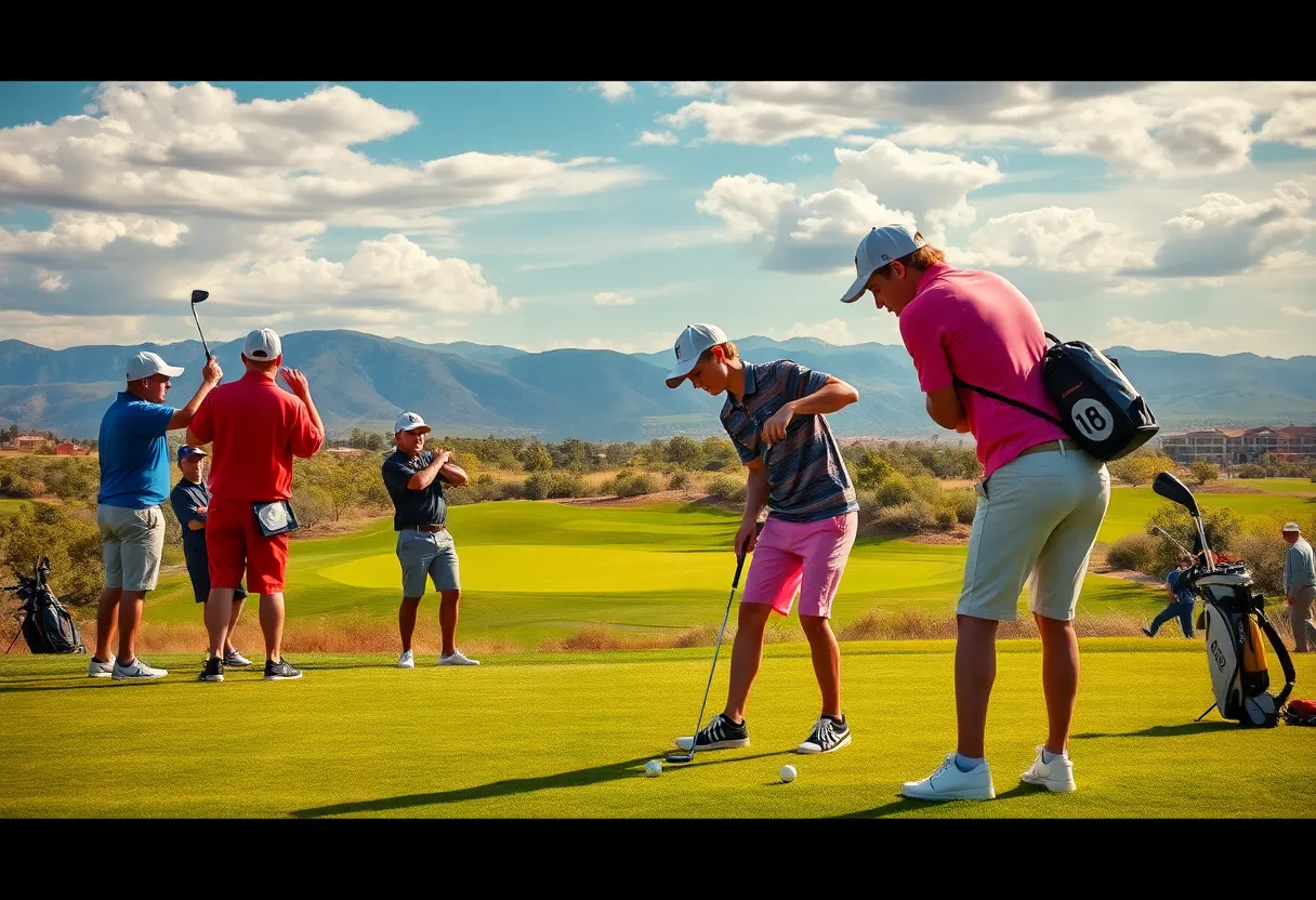 Young golfer playing at the New Mexico State Championship