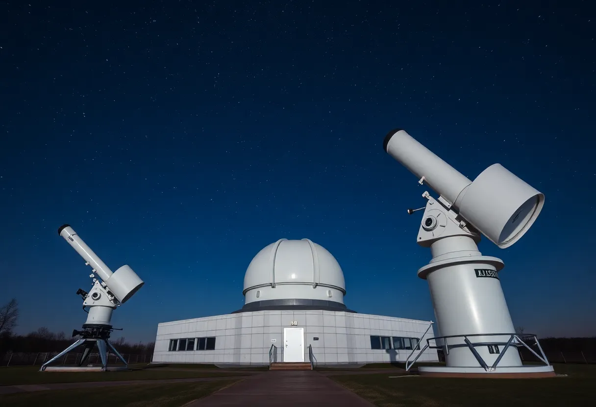 Observatory at the University of Albuquerque with telescopes