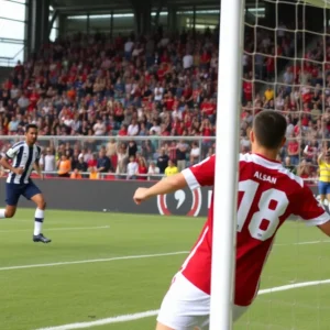 UNM Women's Soccer team in action against Wyoming